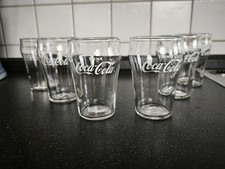 Orig. COCA-COLA Gl&auml;ser 6 St&uuml;ck Aus Den 50er - 60er ohne Eichung - wei&szlig;e Schrift