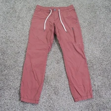 Vuori Pants Mens Small Red Ripstop Jogger Drawstring Lightweight Casual Outdoor