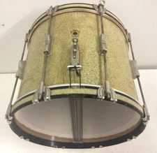 Vintage WFL Ludwig 15" Field Snare Drum Mahogany Shell Clean Nickel Calf Head