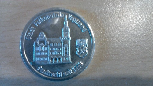 Silver Coin Falkenstein Vogtland 3cm Diameter