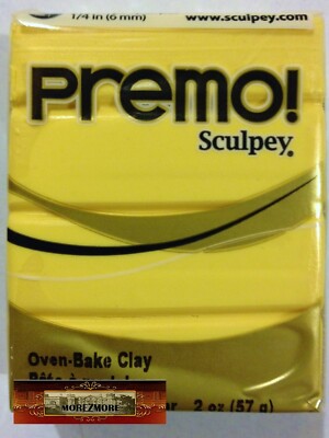 M00633 MOREZMORE Premo! Sculpey 2oz YELLOW SUNSHINE Sculpting Polymer Clay