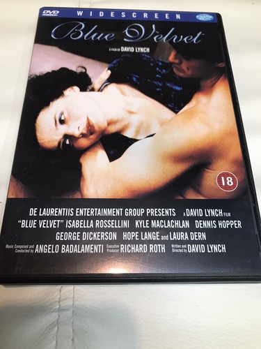 Blue Velvet DVD 1986 David Lynch 1986 Neo-Noir Mystery Thriller - Region 2 DVD