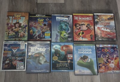Pixar dvd collection; Toy story series, MI, Incredibles
