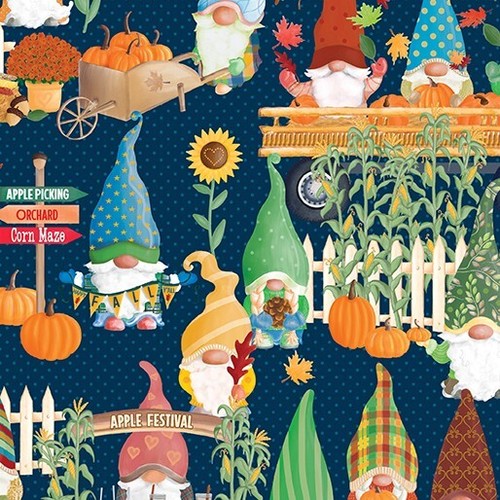 FALLING FOR GNOMES 19 Fat Quarters BENARTEX QUILT Fabric Autumn Fall sew FQFFGPK - Picture 10 of 12