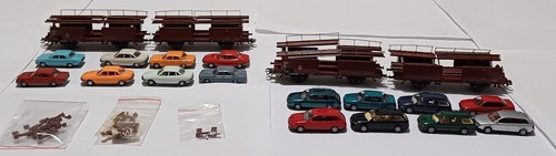 Marklin 46122 + 46122 + altro, 2 carri doppi trasporto auto + extra - Foto 1 di 4