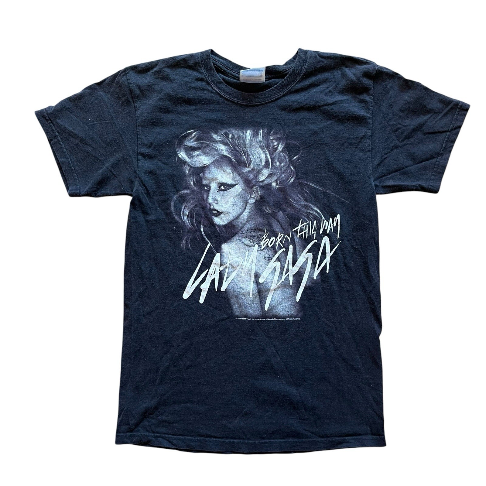 Lady Gaga Born This Way Monster Ball Tour 2011 Graphic Shirt Small Hanes Y2K
