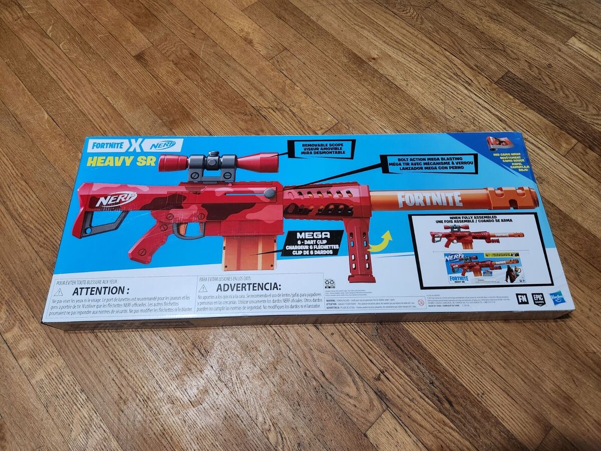 NEW Nerf Fortnite Heavy SR Blaster Sniper Rifle Nerf Guns Boys Toy Foam  Dart Gun