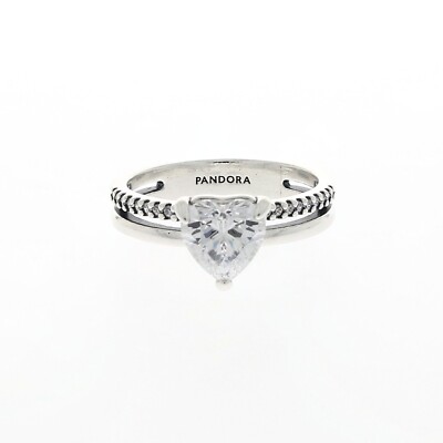 GENUINE PANDORA Double Band Heart Ring 193100C01 UK