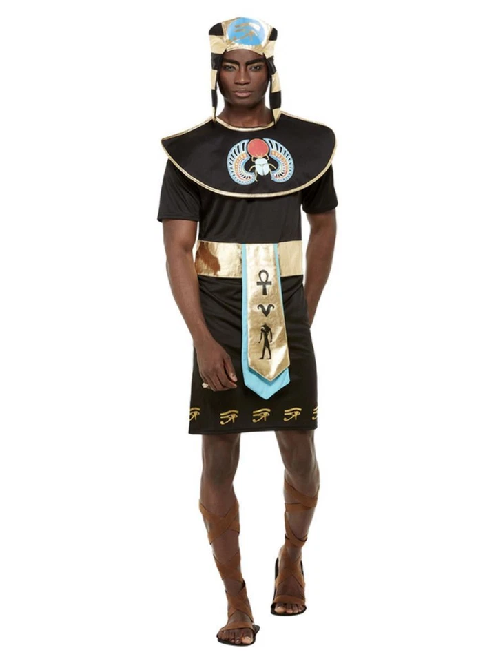 Egyptian King Costume Adults Cleopatra Egyptian God Mens Fancy Dress Outfit - Image 2 of 2