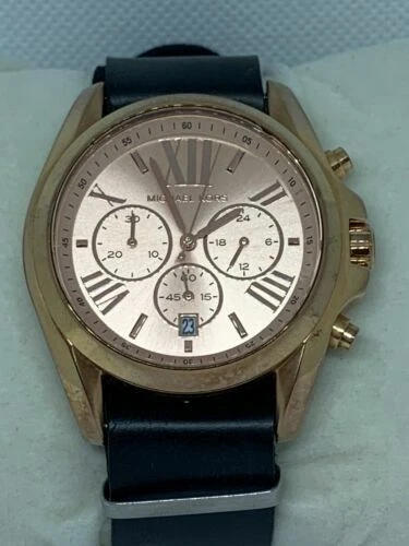 Michael Kors MK5503 Women s Watch Chronograph Black Leather Band