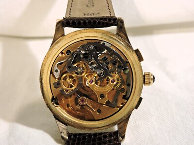 TELDA Triple Chronograph Date & Moon Phase Caliber Venus 187 Gold
