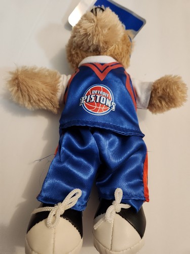 Peluches de la NBA - oso de juguete y baloncesto de los Detroit Pistons - con etiquetas - Imagen 6 de 7