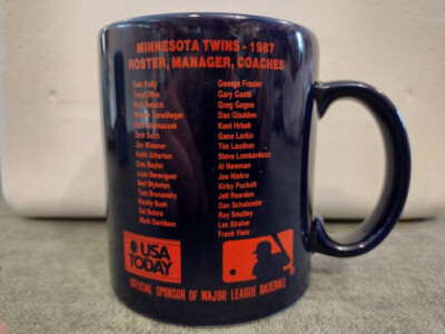 1987 Minnesota Twins World Champions Official MLB USA Today Coffee Mug Cup  | eBay