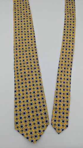 Lauren Ralph Lauren 100% Silk Yellow Blue Floral Neck Tie - Picture 5 of 5