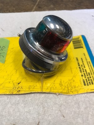NOS NEW SEACHOICE BI-COLOR BOW LIGHT 05031, CHROME PLATED BRASS TOP, W ...