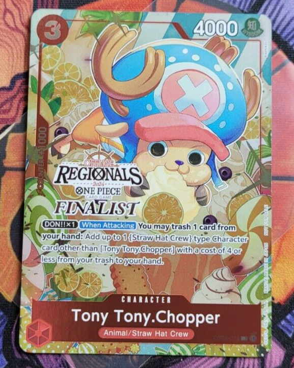 Tony Tony.Chopper OP01-015 Offline Regional Finalist Promo  One Piece Card Engli