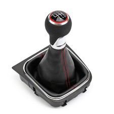 Pomello Leva del Cambio per VW Golf 5 V VI 6 Jetta 3 6 Marce Nero con Cuffia