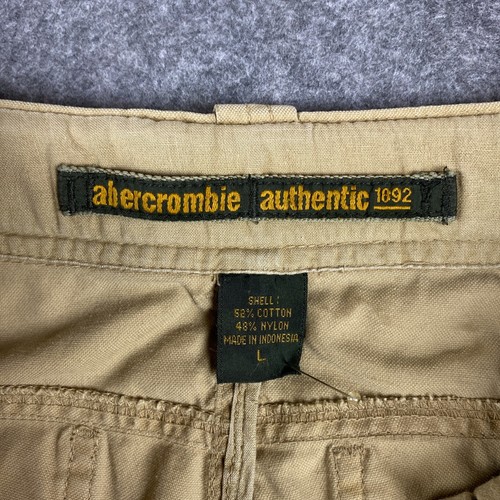 Abercrombie & Fitch Pants Boys Large Beige Cargo Wide Leg Paratrooper 28x25 - Picture 2 of 11