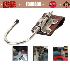 Tourbon Leather Metal Float Tool Hook Trowel Hanger Drill Carrier for Belt Carry