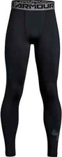 Under Armour L111543 Kids Armour Cold Gear Leggings Black Boy’s Size XS