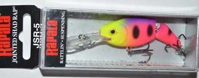 rapala jsr-5 jsr05 fpn fruit punch shad rap jointed 2" 1/4oz bass pickerel lure