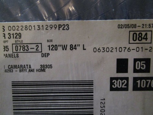Sheer Blue Curtain Panel 120W X 84L New in Package - Picture 2 of 3