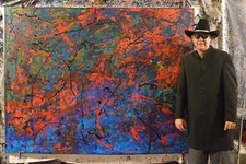 Jackson Pollock style￼ Profession￼al Painting 81” X 62”(6ft 9in)Abstract Modern