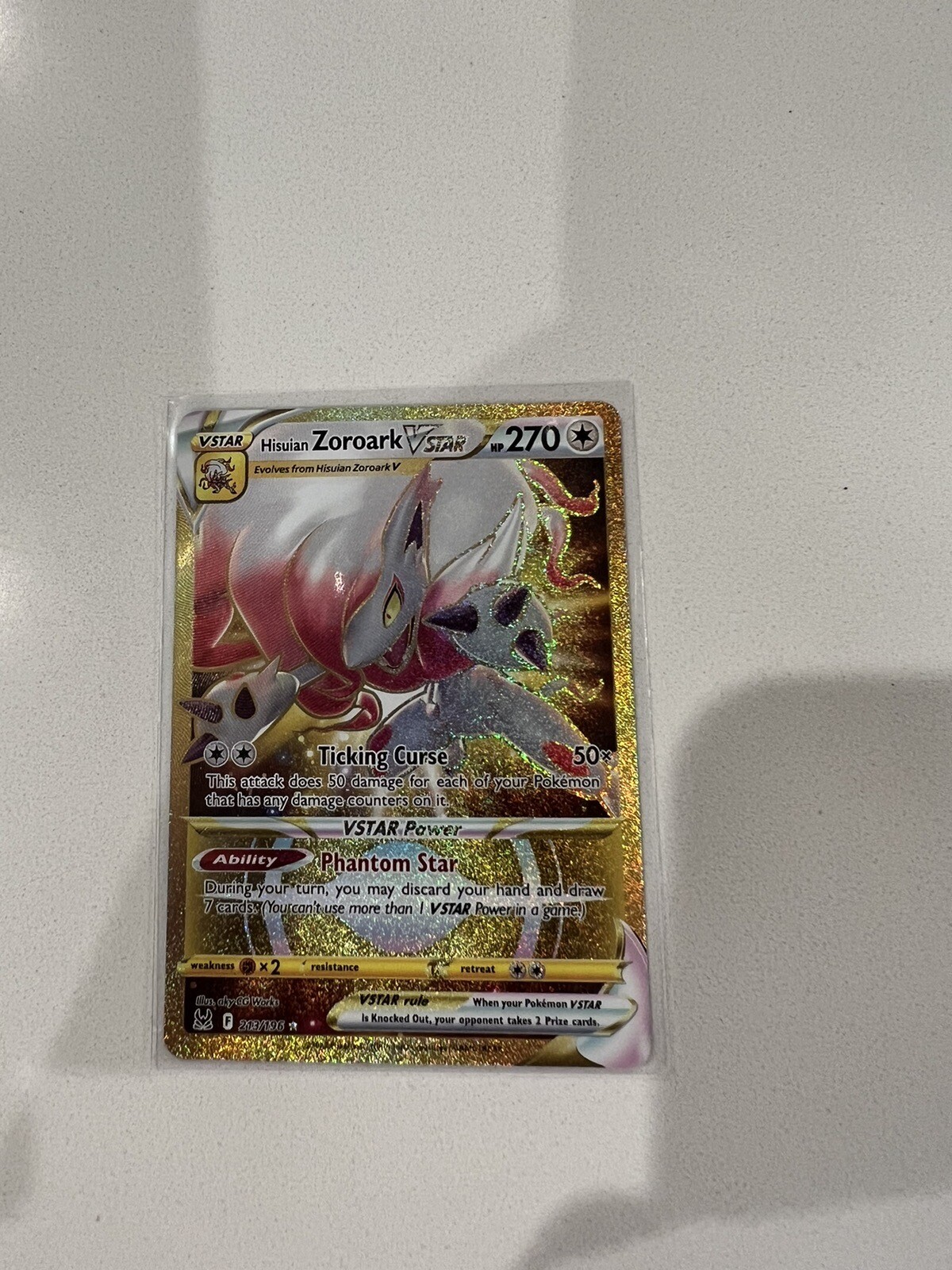 Pokémon TCG Hisuian Zoroark VSTAR Sword & Shield - Lost Origin 213/196...