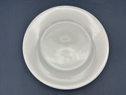 Crate & Barrel ALL WHITE Porcelain 11 1/8" DINNER PLATES Sri Lanka SET OF 4 - Picture 10 of 14