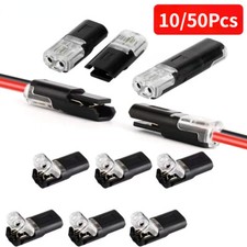  2-50PCS Double-Wire Plug in Connector with Locking Buckle Quick Terminal Block