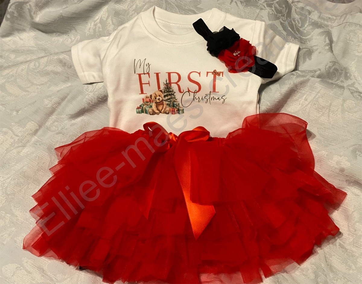 Personalise First Christmas Baby Tutu Gift Set UK - Main Image