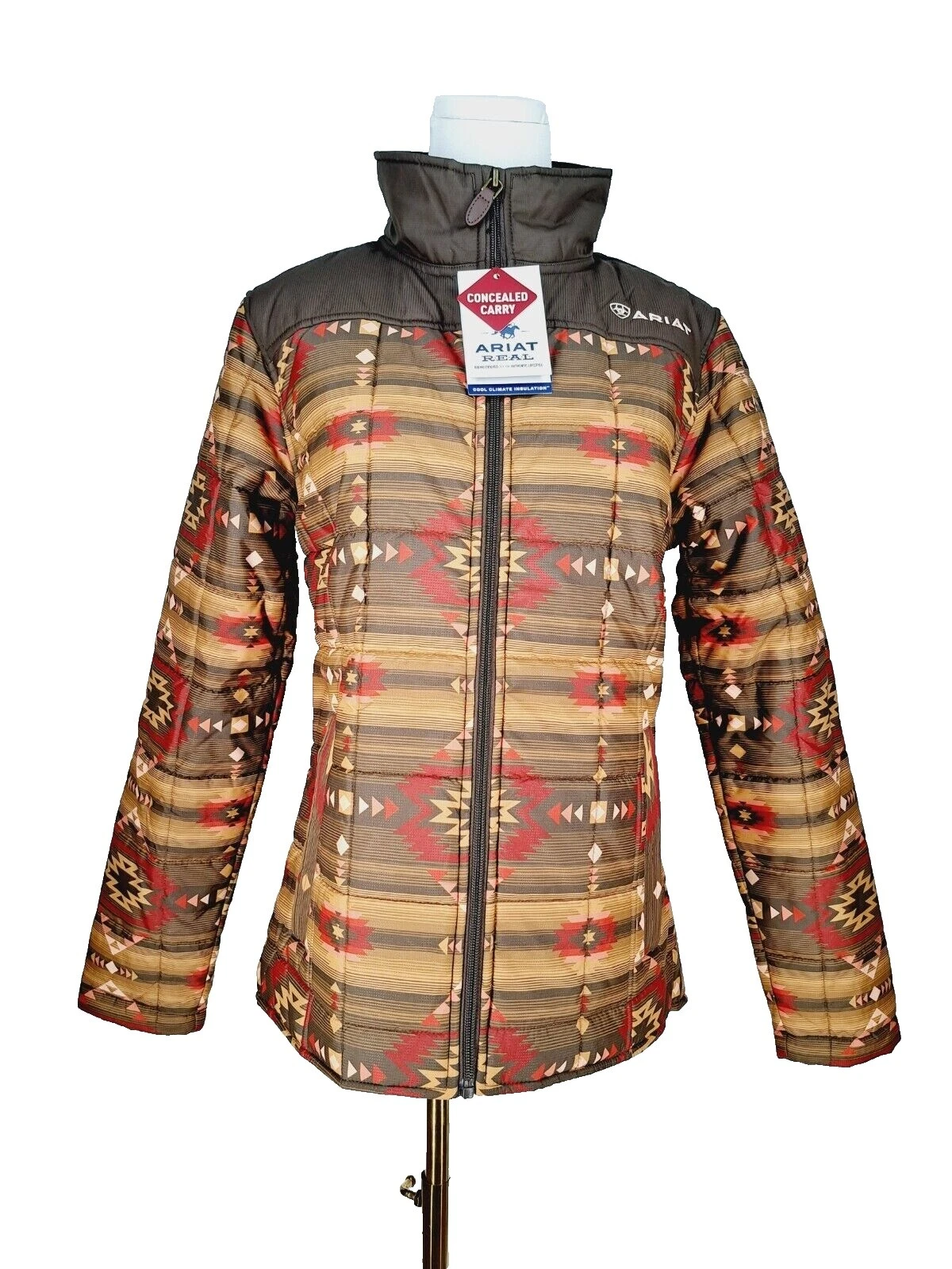 Casacos, jaquetas e coletes femininos marrons Ariat