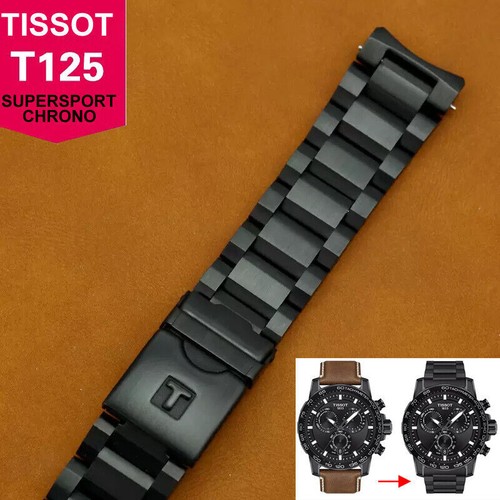 Tissot T125617A Supersport Chrono watch band Series Stainless Steel Bracelet22mm - Zdjęcie 18 z 29
