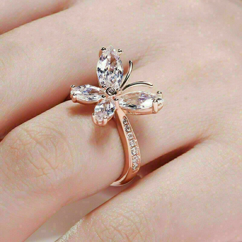 Butterfly wedding band clearance