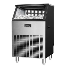 48 Lbs Storage Capacity, Commercial Ice Makers Stainless Steel 200 Lbs/24H