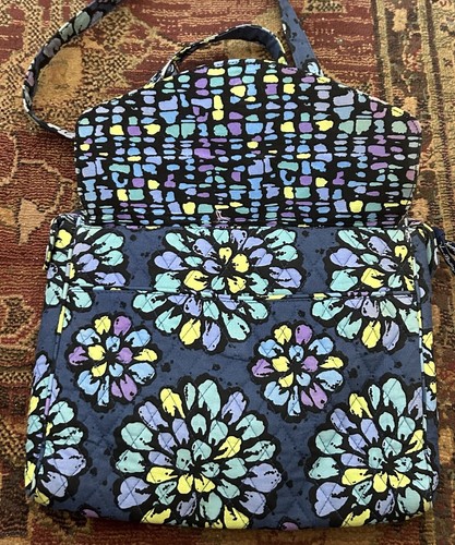 Vera Bradley Blue Floral Shoulder Purse 10”X13”X1”, NWOT - Picture 2 of 3