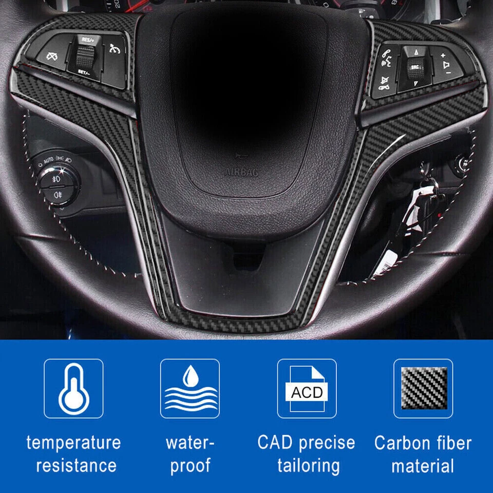 Отделка крышки рулевого колеса из углеродного волокна для салона Chevrolet Camaro 2010-2015 годов выпуска - Изображение 4 из 4