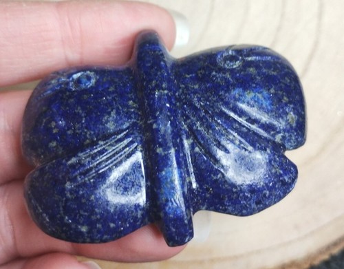 Beautiful Deep Blue Lapis Lazuli Butterfly Crystal Healing Metaphysical Genuine - Foto 5 di 5