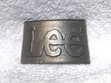 Lee Jeans Dark Rectangle Buckle 1970's Excellent Vintage Shape