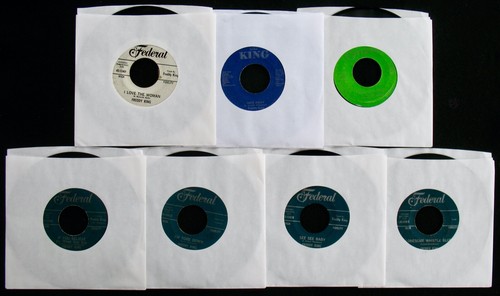 FREDDY KING~8 Blues & Funk 45's Up For Bid~FEDERAL Records~1 Promo~Gibson ES-345 - Picture 4 of 5