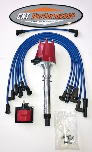 PREMIUM-GM-CHEVY-EFI-TBI-4-3L-262-V6-DISTRIBUTOR-RED-48K-COIL-8MM-BLUE-WIRES