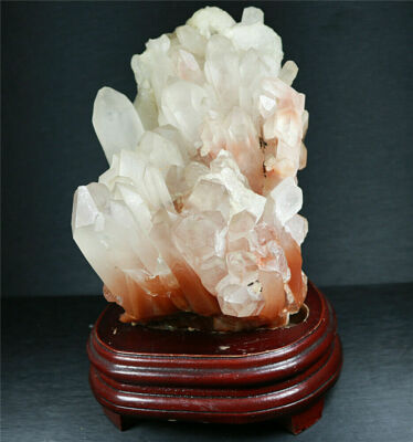 2KG Rare Natural Red Quartz Crystal Cluster Point healing original ore Stand