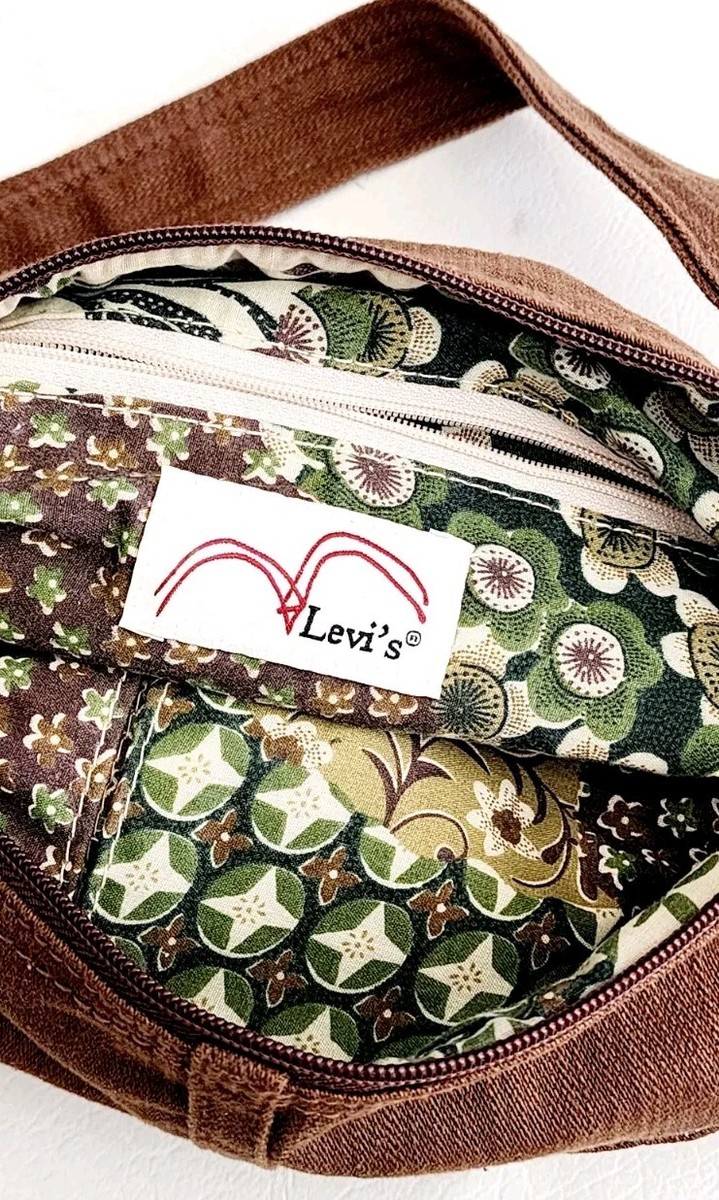 Levi's Vintage 80s Crossbody/Satchel Hobo Medium Bag Cotton Brown