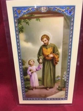 Bonella Holy Card by W. J. Hirten Co. A Prayer To St. Joseph