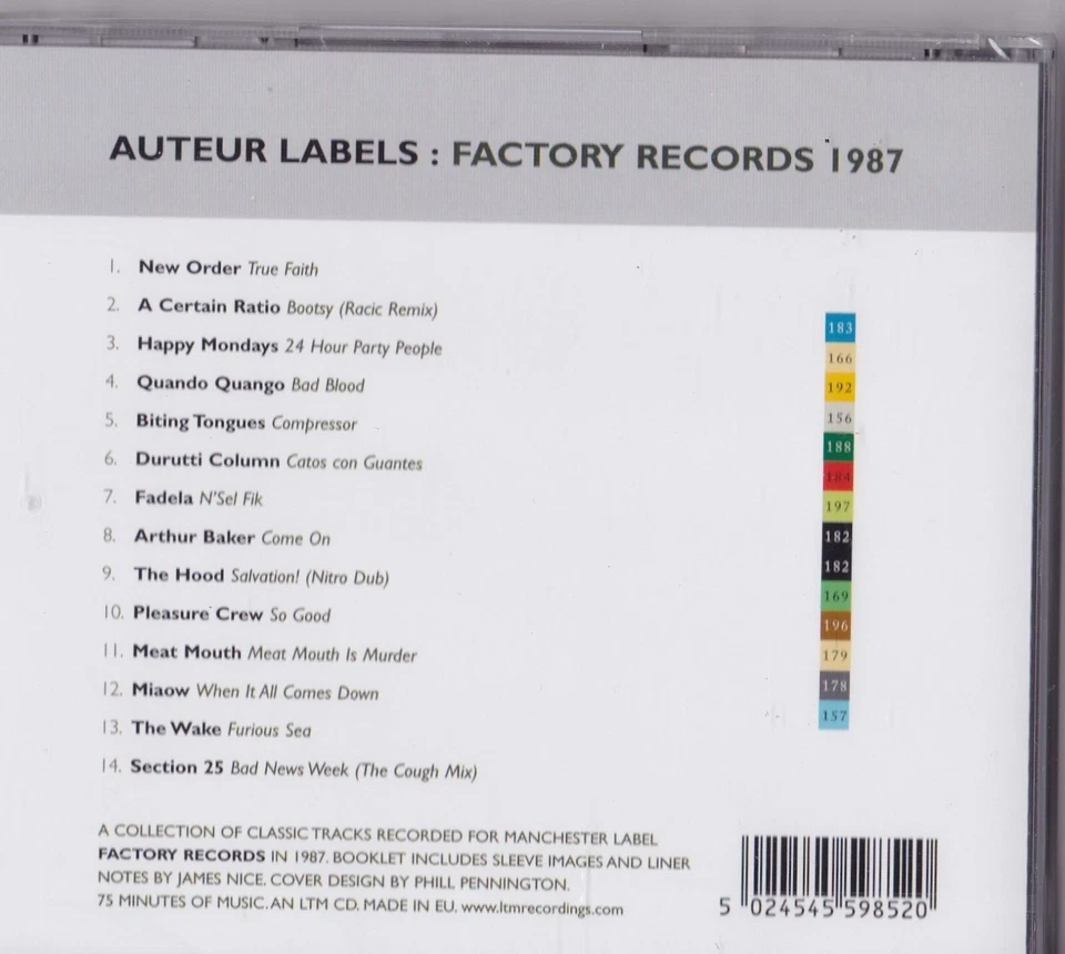 CD - AUTEUR LABELS - FACTORY RECORDS 1987 " NEU in OVP VERSIEGELT #EE28# - Bild 2 von 2