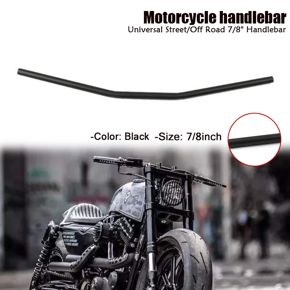 Motorcycle 7/8 Flat Handlebar Drag Bar For Chopper Bobber Cafe