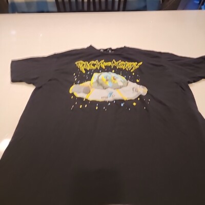 Mens Rick And Morty T Shirt XL Black Graphic Short Sleeve