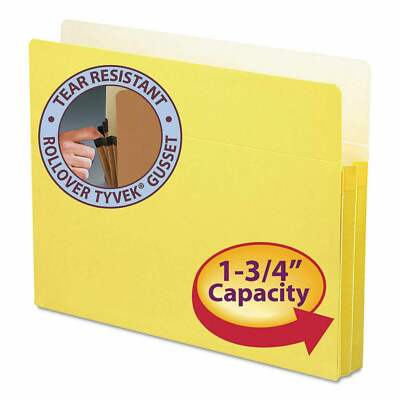 Smead Top Tab File Pockets 1-3/4'' Expansion Letter Size Yellow ( 73223 )