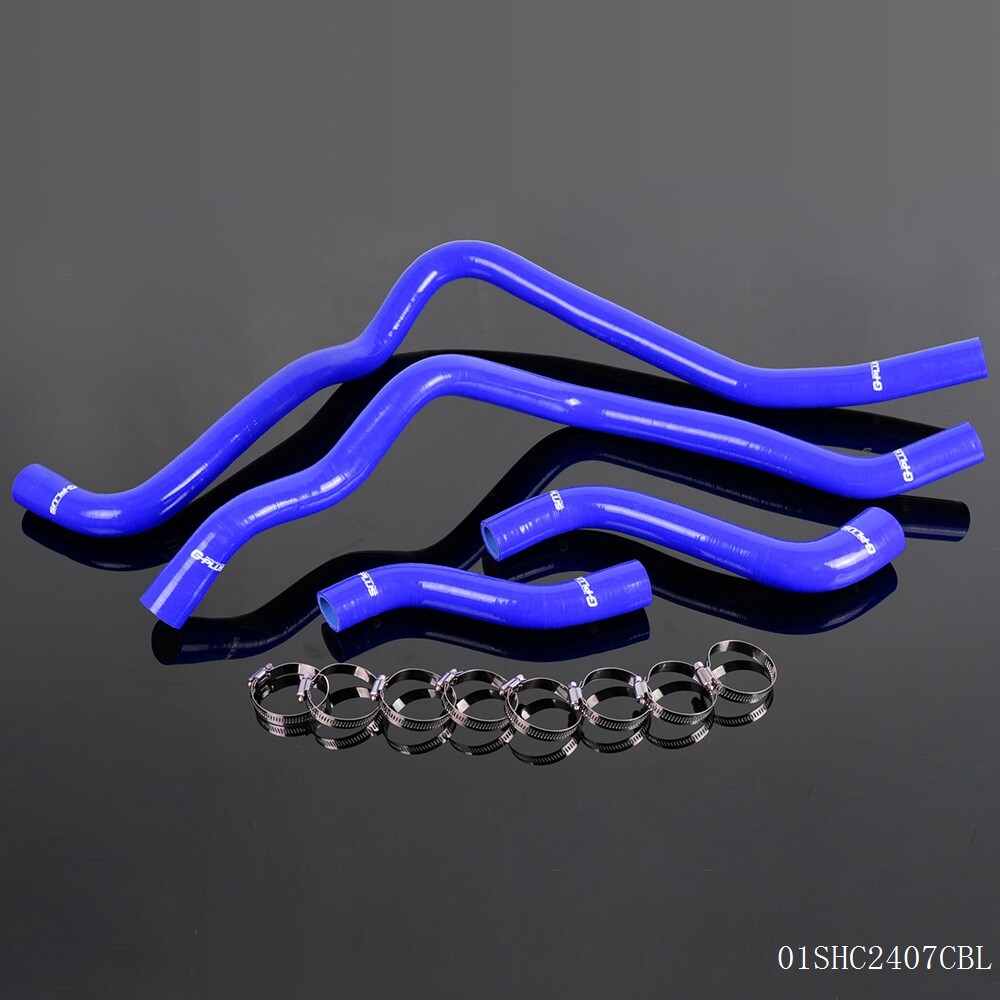 FIT FOR ALFA ROMEO SILICONE RADIATOR BLUE HOSE PIPE CLAMPS KIT