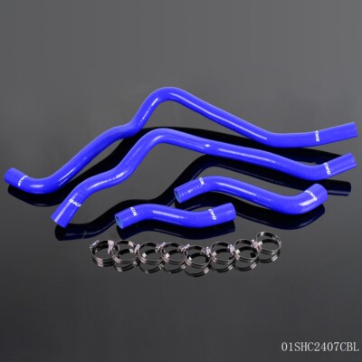 FIT FOR ALFA ROMEO SILICONE RADIATOR BLUE HOSE PIPE CLAMPS KIT